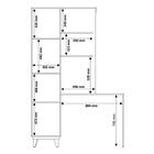 Escrivaninha Com Armário Office Smart - Cinza / Canela - Mira