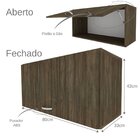 Escrivaninha Com Armários 180cm E Prateleira Ameixa Negra