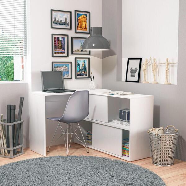 Escrivaninha Com Balcão 2 Portas Correr Multimóveis Cr25082 B