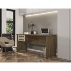 Escrivaninha Com Cannes 2 Gavetas 160cm Freijó E Off White Fr