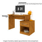 Escrivaninha Com Criado Mudo Supreme - Nature