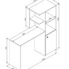 Escrivaninha Com Estação De Trabalho Capri Preto - Art In Móv