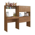 Escrivaninha Com Estante 1 Gaveta 2 Portas Carmel Nogal