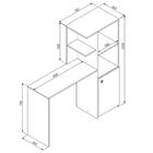 Escrivaninha Com Estante 1 Porta Capri A05 Branco - Mpozenato