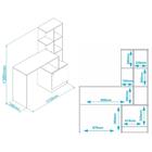 Escrivaninha Com Estante 1 Porta Multimóveis Cr25086 Castanho