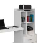 Escrivaninha Com Estante 2 Gavetas Alana Jcm Movelaria Branco