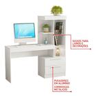 Escrivaninha Com Estante 2 Gavetas Santorini Notável Branco