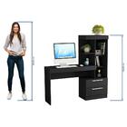 Escrivaninha Com Estante 2 Gavetas Santorini Notável Preto