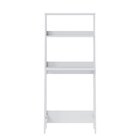 Escrivaninha Com Estante 2 Prateleiras Tok Yescasa Branco Neve