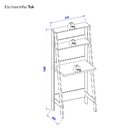 Escrivaninha Com Estante 2 Prateleiras Tok Yescasa Branco Neve