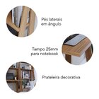 Escrivaninha Com Estante 2 Prateleiras Tok Yescasa Noce Milano