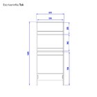 Escrivaninha Com Estante 2 Prateleiras Tok Yescasa Noce Milano