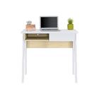 Escrivaninha Com Estante 3 Prateleiras Branco Fosco Tauari