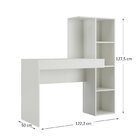 Escrivaninha Com Estante 4 Nichos Hecol Móveis Onix Tx