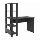 Escrivaninha Com Estante 4 Prateleiras 120cm Match  Preto/gra