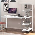 Escrivaninha Com Estante 4 Prateleiras Innovare  Branco