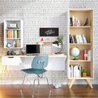 Escrivaninha Com Estante 4 Prateleiras Moov Branco Fosco Taua