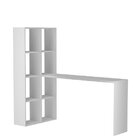 Escrivaninha Com Estante 8 Nichos 135cm Brv Móveis Branco Bra