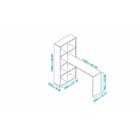 Escrivaninha Com Estante 8 Nichos 135cm Brv Móveis Branco Bra