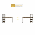 Escrivaninha Com Estante Alta 3 Prateleiras 1,35m Dynamica