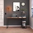 Escrivaninha Com Estante Alta 3 Prateleiras 1,35m Dynamica