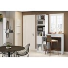 Escrivaninha Com Estante Be Mobiliário 142cm Branca Tx Branca