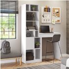 Escrivaninha Com Estante Be Mobiliário 142cm Branca Tx Branca