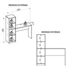 Escrivaninha Com Estante Branca Tower Caemmun