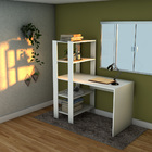 Escrivaninha Com Estante Branco