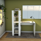 Escrivaninha Com Estante Branco