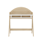 Escrivaninha com Estante Ceci de Madeira Naturale e Branco Artely