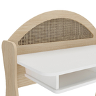 Escrivaninha com Estante Ceci de Madeira Naturale e Branco Artely