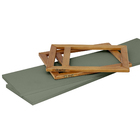 Escrivaninha com Prateleira e Mesa de Cabeceira de Madeira Verde e Carvalho