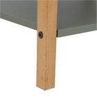 Escrivaninha com Prateleira e Mesa de Cabeceira de Madeira Verde e Carvalho