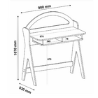 Escrivaninha com Prateleira e Mesa de Cabeceira de Madeira Verde e Carvalho