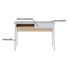 Escrivaninha Com Estante Click 120 Branco Fosco Tauari Nobre