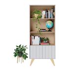 Escrivaninha Com Estante Click 120 Branco Fosco Tauari Nobre