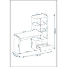 Escrivaninha Com Estante Elisa Nature
