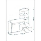 Escrivaninha Com Estante Elisa Permobili Preto Chumbo