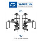 Escrivaninha Com Estante Home Office Fit 130cm Industrial Yes