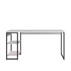 Escrivaninha Com Estante Industrial Com 2 Nichos - Branco/pre