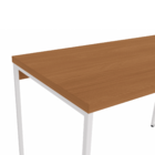 Escrivaninha com Estante Industrial de Metal e Madeira MDP Canela e Branco Fosco Kappesberg