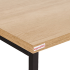 Escrivaninha com Estante Industrial de Metal e Madeira MDP Freijó e Preto Fosco Kappesberg