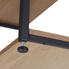 Escrivaninha com Estante Industrial de Metal e Madeira MDP Freijó e Preto Fosco Kappesberg