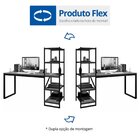 Escrivaninha Com Estante Innovare 4 Prateleiras 170cm Industr