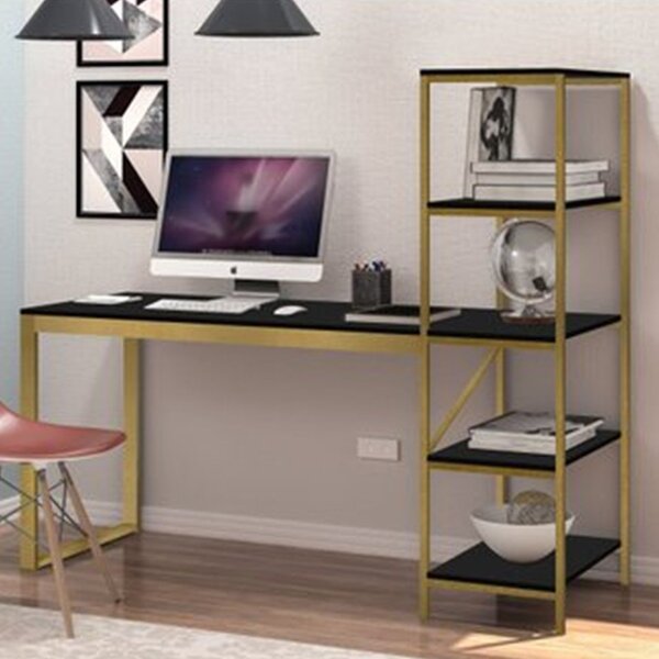 Escrivaninha Com Estante Innovare 4 Prateleiras 170cm Industr