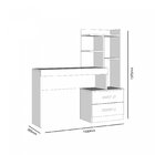 Escrivaninha Com Estante Jazz Móveis 133cm Magno Canela E Off