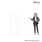 Escrivaninha Com Estante Job Albatroz Móveis 3 Prateleiras 1