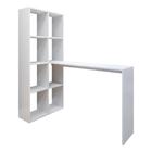 Escrivaninha Com Estante Lateral Multimóveis Branco