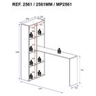 Escrivaninha Com Estante Lateral Multimóveis Branco